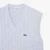 Gilet da uomo in maglia a trecce di cotone Gilet da uomo in maglia a trecce di cotone