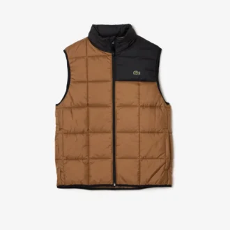Gilet imbottito da uomo con cappuccio rimovibile