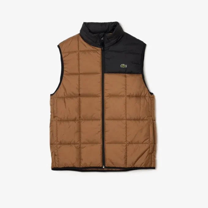 Gilet imbottito da uomo con cappuccio rimovibile