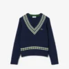 Gilet in cotone con scollo a V da bambina Gilet in cotone con scollo a V da bambina