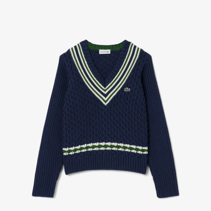 Gilet in cotone con scollo a V da bambina Gilet in cotone con scollo a V da bambina