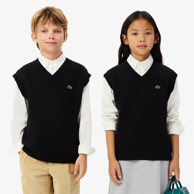 Gilet in cotone e lana per bambini