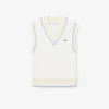 Gilet in maglia a coste a righe in cotone Gilet in maglia a coste a righe in cotone