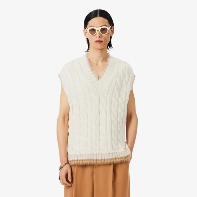 Gilet in maglia a trecce Runway Gilet in maglia a trecce Runway