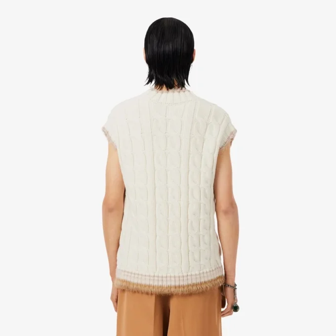 Gilet in maglia a trecce Runway Gilet in maglia a trecce Runway