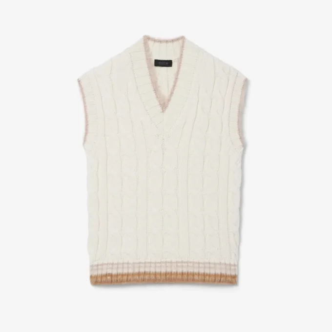 Gilet in maglia a trecce Runway Gilet in maglia a trecce Runway