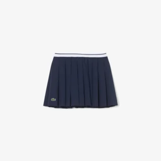 Gonna a pieghe in cotone Oxford
