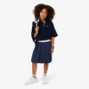 Gonna a pieghe in cotone Oxford da bambina Gonna a pieghe in cotone Oxford da bambina