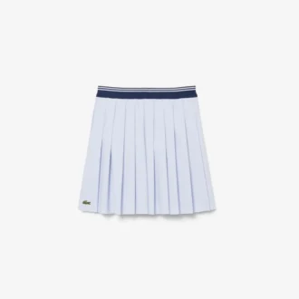 Gonna a pieghe in cotone Oxford da bambina