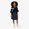 Gonna a pieghe in cotone Oxford da bambina Gonna a pieghe in cotone Oxford da bambina