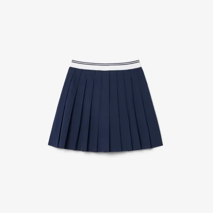 Gonna a pieghe in cotone Oxford da bambina Gonna a pieghe in cotone Oxford da bambina