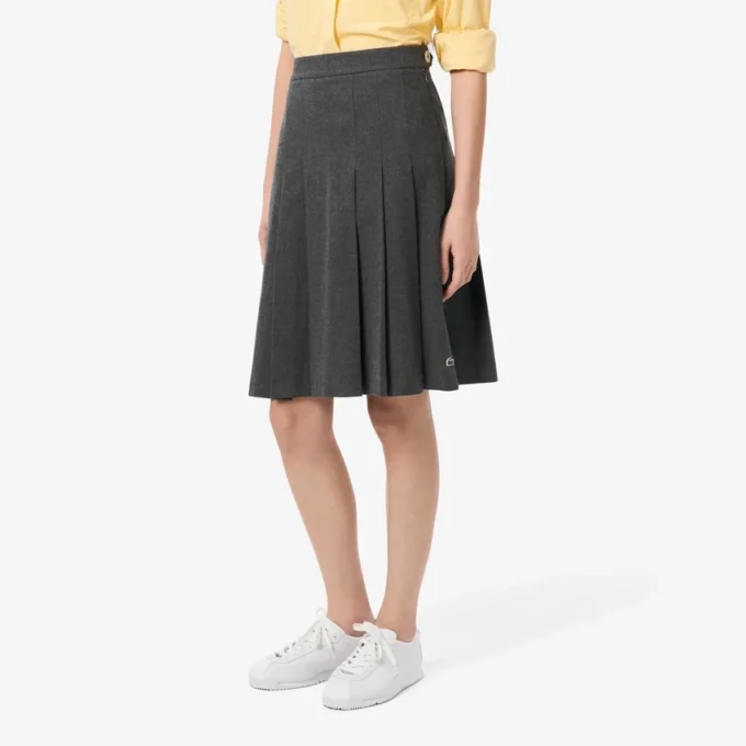 Gonna midi in flanella plissettata da donna Gonna midi in flanella plissettata da donna