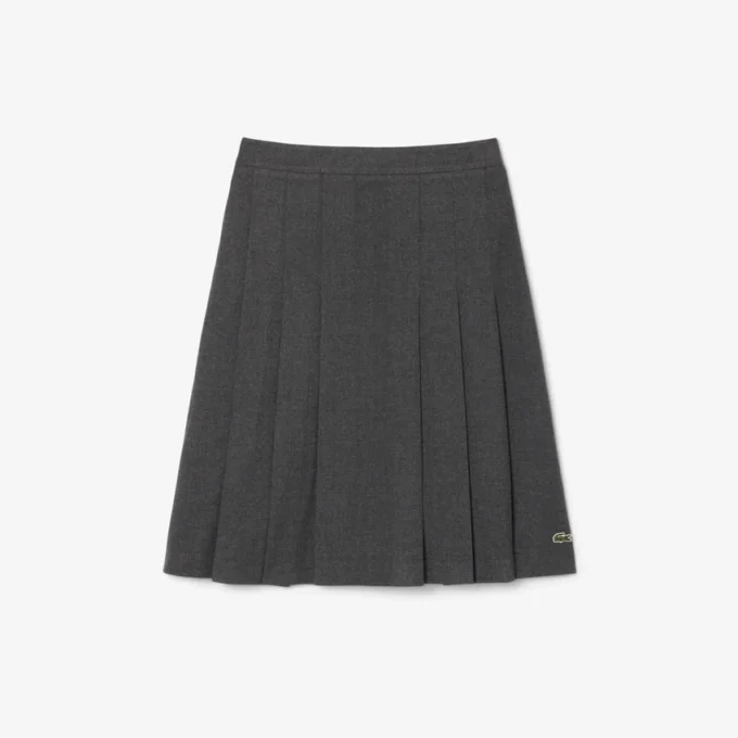 Gonna midi in flanella plissettata da donna Gonna midi in flanella plissettata da donna