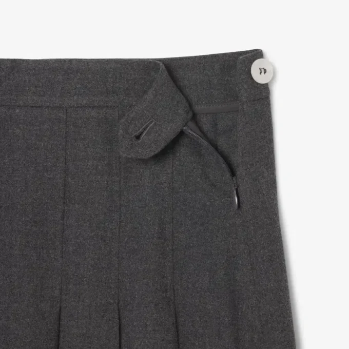 Gonna midi in flanella plissettata da donna Gonna midi in flanella plissettata da donna