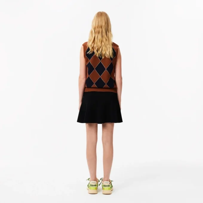 Gonna svasata in maglia a coste 3D da donna Gonna svasata in maglia a coste 3D da donna