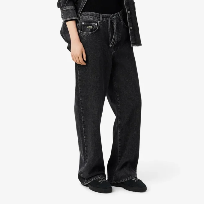 Jeans in denim a gamba larga da donna Jeans in denim a gamba larga da donna