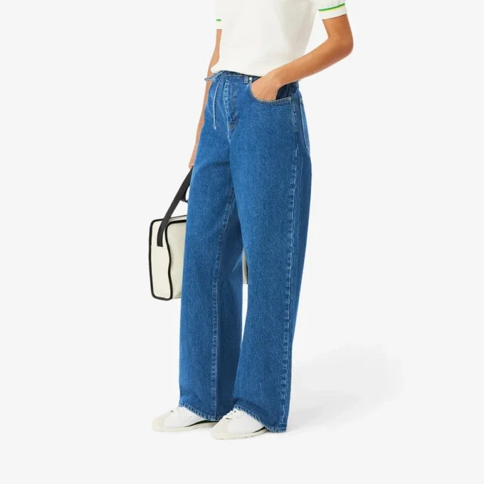 Jeans in denim a gamba larga da donna Jeans in denim a gamba larga da donna