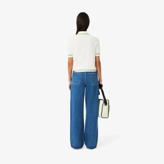 Jeans in denim a gamba larga da donna Jeans in denim a gamba larga da donna