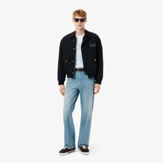 Jeans in denim da uomo a 5 tasche dal taglio ampio
