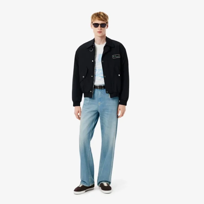 Jeans in denim da uomo a 5 tasche dal taglio ampio Jeans in denim da uomo a 5 tasche dal taglio ampio