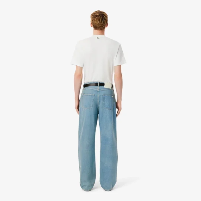 Jeans in denim da uomo a 5 tasche dal taglio ampio Jeans in denim da uomo a 5 tasche dal taglio ampio