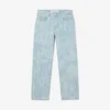 Jeans in denim da uomo a taglio dritto con motivo stampato Jeans in denim da uomo a taglio dritto con motivo stampato