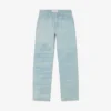 Jeans in denim da uomo a vestibilità dritta con motivo paesaggistico Jeans in denim da uomo a vestibilità dritta con motivo paesaggistico