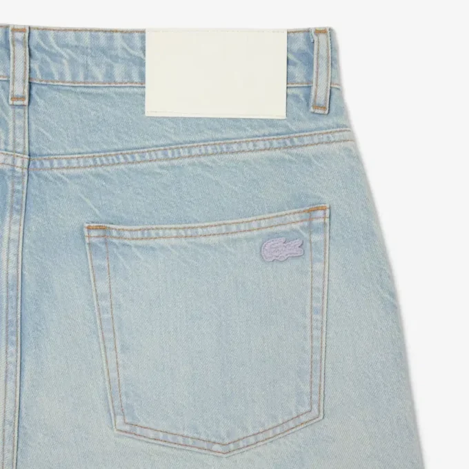 Jeans in denim da uomo a vestibilità dritta con motivo paesaggistico Jeans in denim da uomo a vestibilità dritta con motivo paesaggistico
