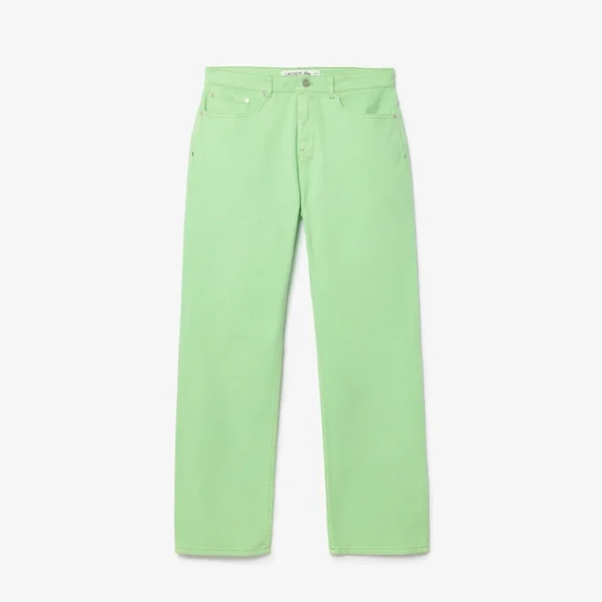 Jeans in denim di cotone da uomo a gamba dritta Jeans in denim di cotone da uomo a gamba dritta