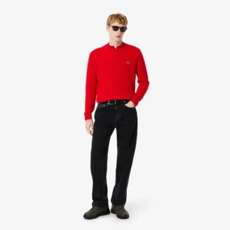 Jeans indaco da uomo a 5 tasche e taglio dritto