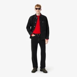 Jeans indaco da uomo a 5 tasche e taglio dritto