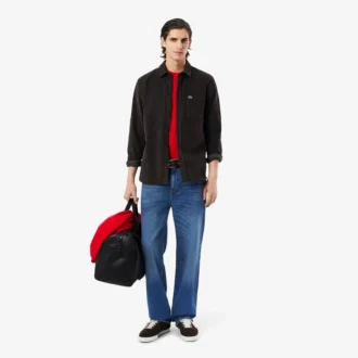 Jeans indaco da uomo a 5 tasche e taglio dritto