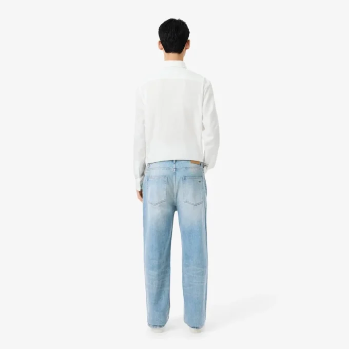 Jeans indaco da uomo a 5 tasche e taglio dritto Jeans indaco da uomo a 5 tasche e taglio dritto