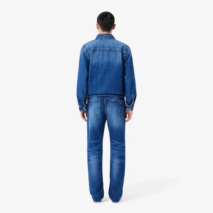 Jeans indaco da uomo a 5 tasche e taglio dritto Jeans indaco da uomo a 5 tasche e taglio dritto