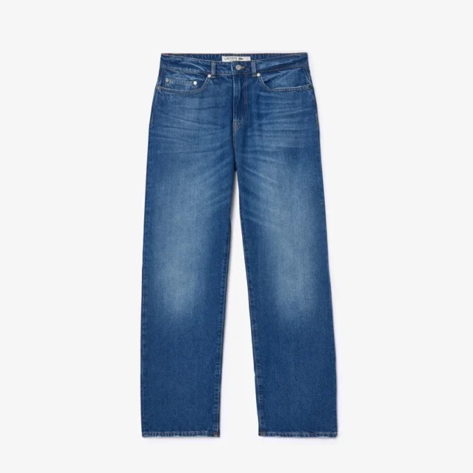 Jeans indaco da uomo a 5 tasche e taglio dritto Jeans indaco da uomo a 5 tasche e taglio dritto
