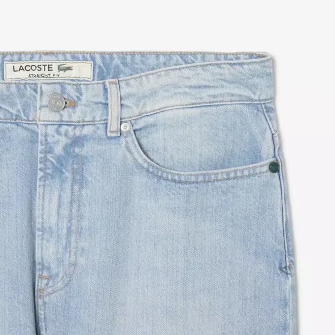Jeans indaco da uomo a 5 tasche e taglio dritto Jeans indaco da uomo a 5 tasche e taglio dritto
