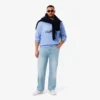 Jeans indaco da uomo a 5 tasche e taglio dritto Jeans indaco da uomo a 5 tasche e taglio dritto