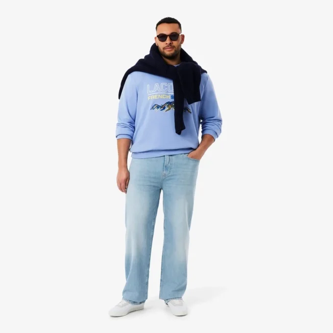 Jeans indaco da uomo a 5 tasche e taglio dritto Jeans indaco da uomo a 5 tasche e taglio dritto