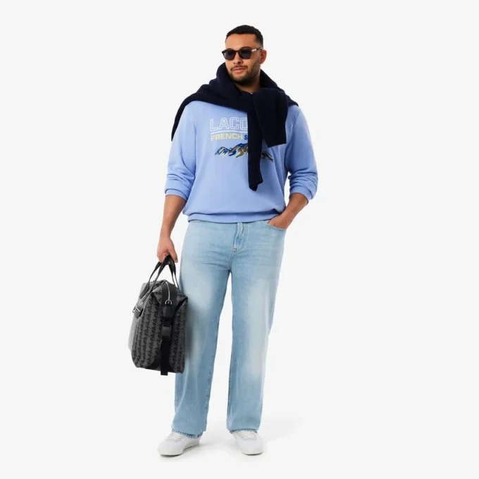 Jeans indaco da uomo a 5 tasche e taglio dritto Jeans indaco da uomo a 5 tasche e taglio dritto