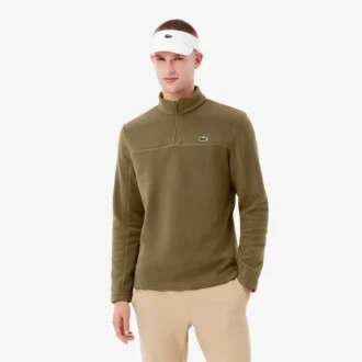 Maglia da golf da uomo in pile con zip a un quarto