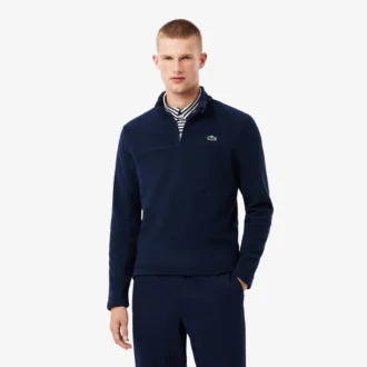 Maglia da golf da uomo in pile con zip a un quarto