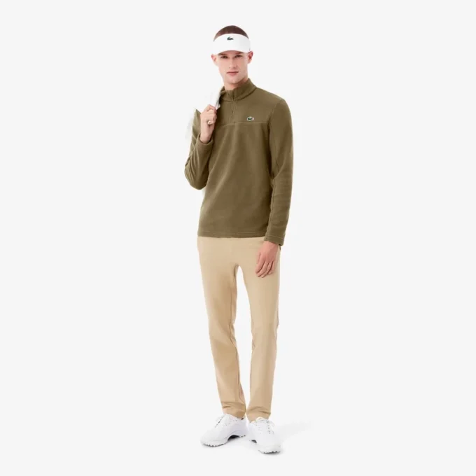 Maglia da golf da uomo in pile con zip a un quarto Maglia da golf da uomo in pile con zip a un quarto