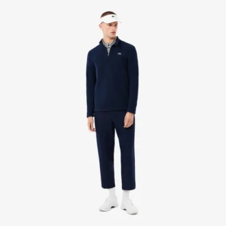 Maglia da golf da uomo in pile con zip a un quarto