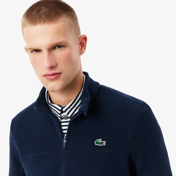 Maglia da golf da uomo in pile con zip a un quarto Maglia da golf da uomo in pile con zip a un quarto