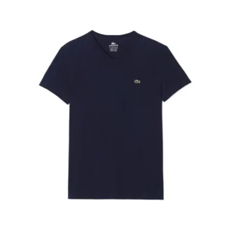 Maglietta con scollo a V in cotone Pima