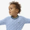 Maglione a girocollo in cotone e lana da bambino