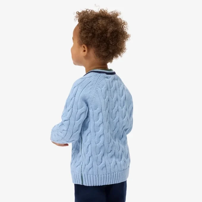 Maglione a girocollo in cotone e lana da bambino