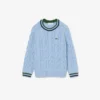 Maglione a girocollo in cotone e lana da bambino