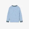 Maglione a girocollo in cotone e lana da bambino