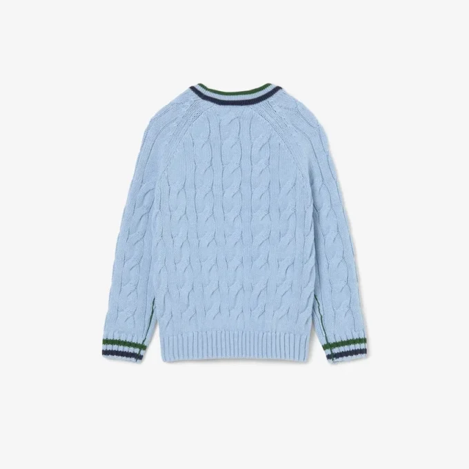 Maglione a girocollo in cotone e lana da bambino